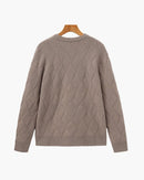 Diamond Knit Crewneck Sweater