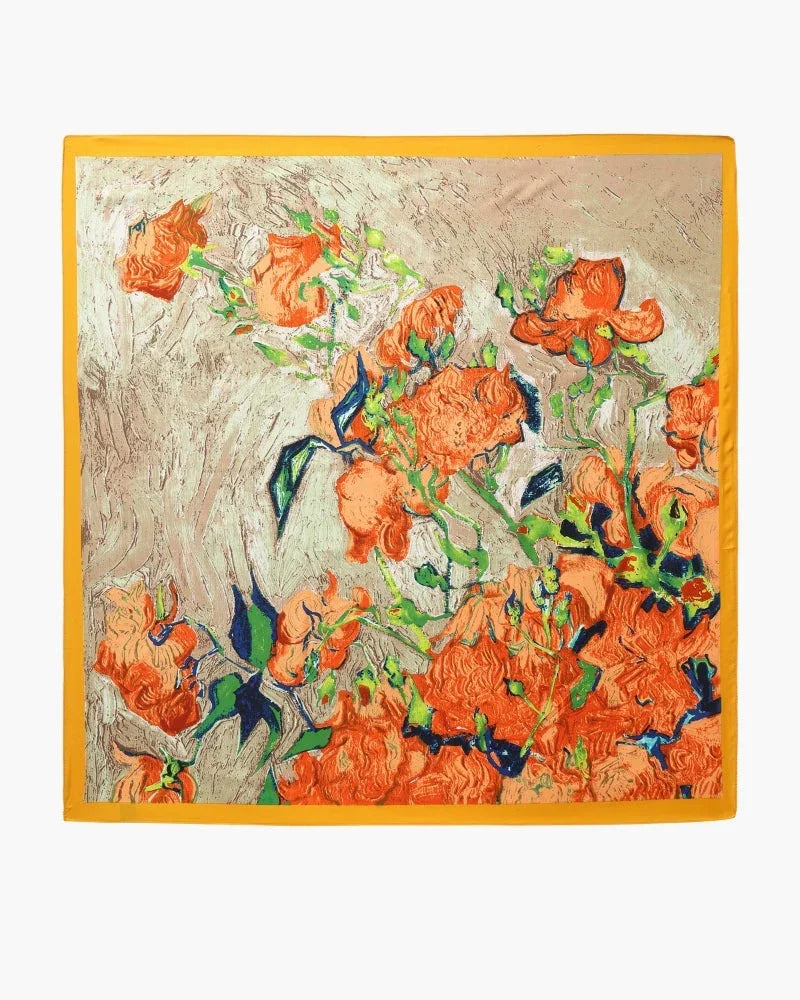 Old Money Impressionist Garden Scarf