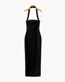 Halter Neck Slim Fit Maxi Dress