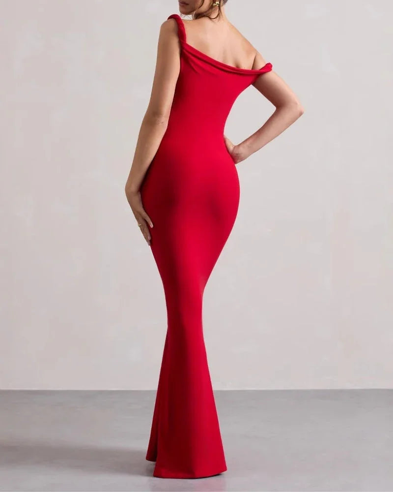 One-Shoulder Bodycon Long Dress