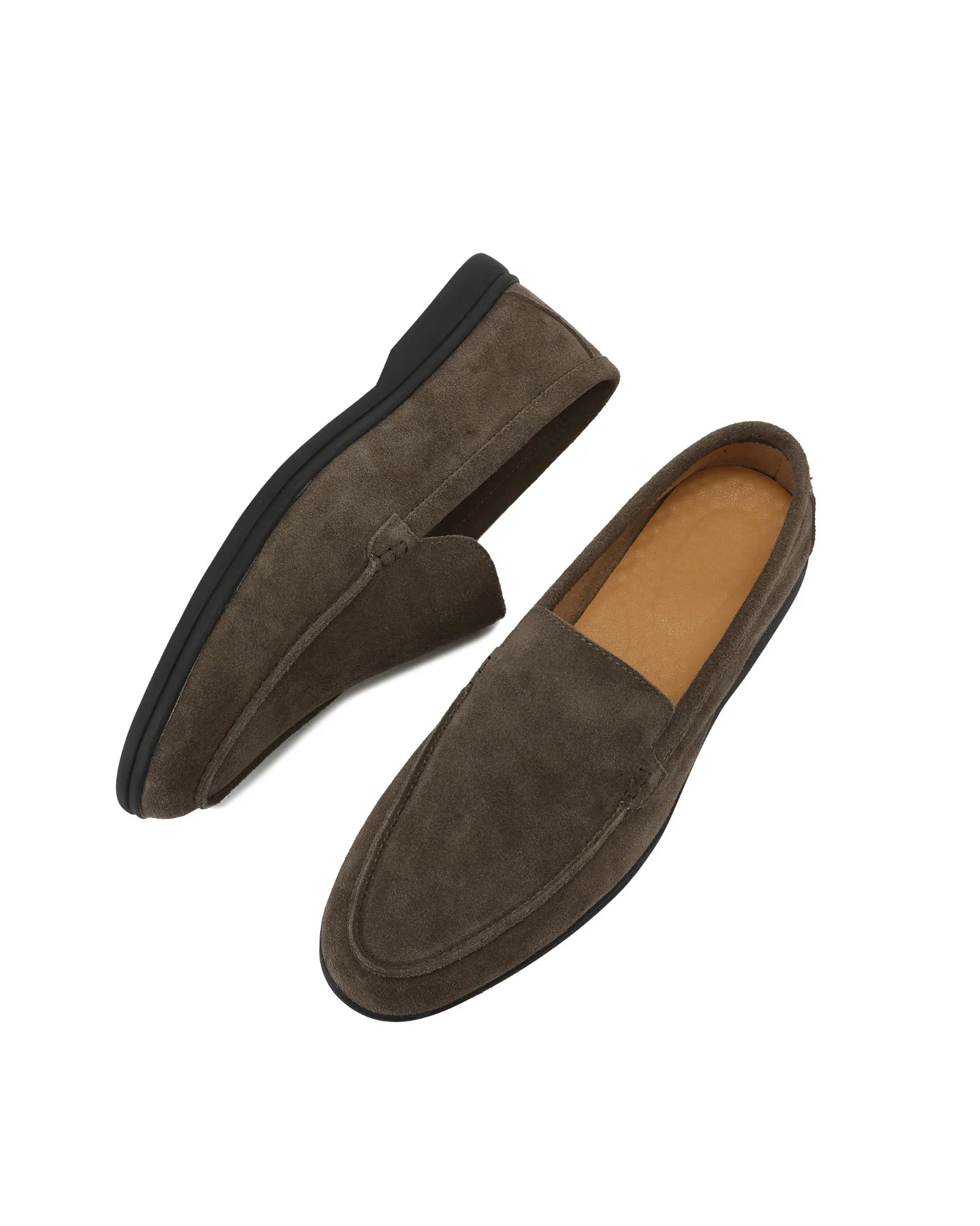 Premium Suede Loafers - Black Soles