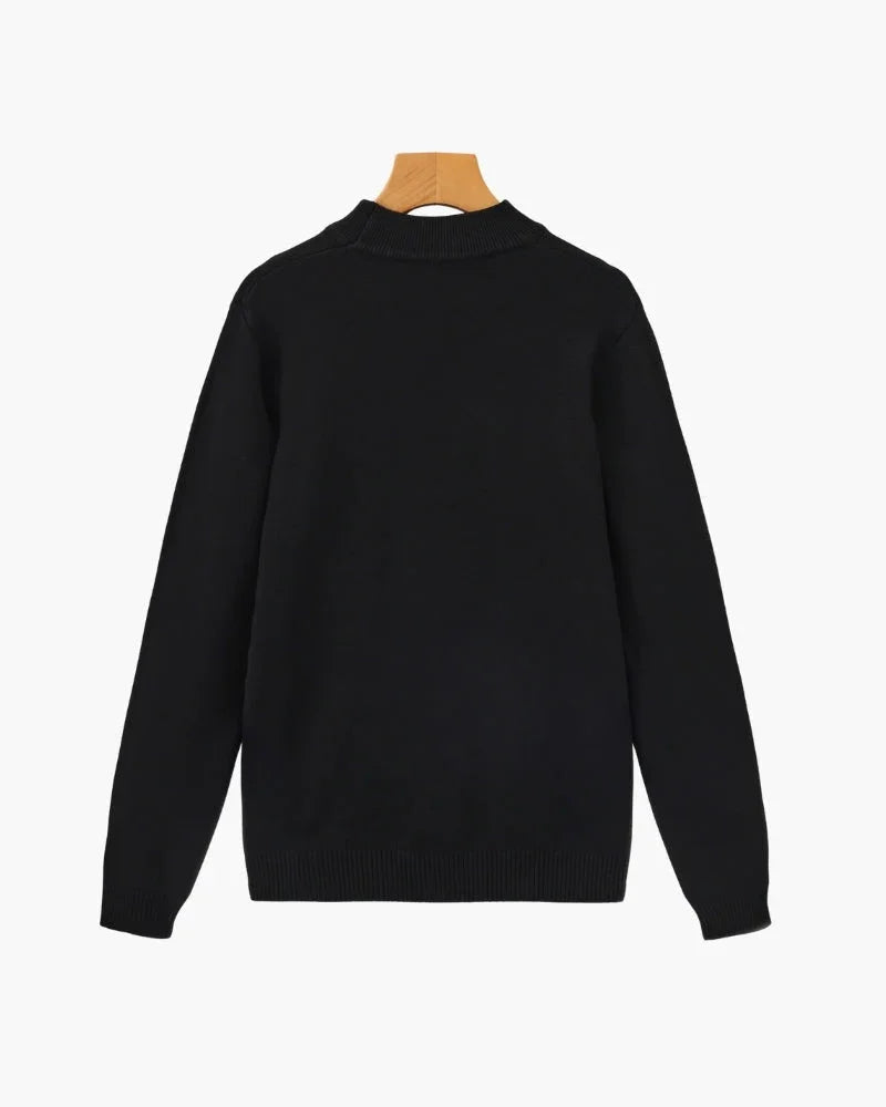 Essential Ribbed Mock Neck Sweater