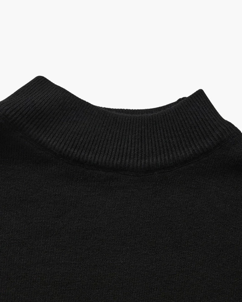 Essential Ribbed Mock Neck Sweater