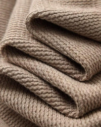 Textured Knit Polo Sweater