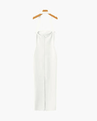 Halter Neck Slim Fit Maxi Dress