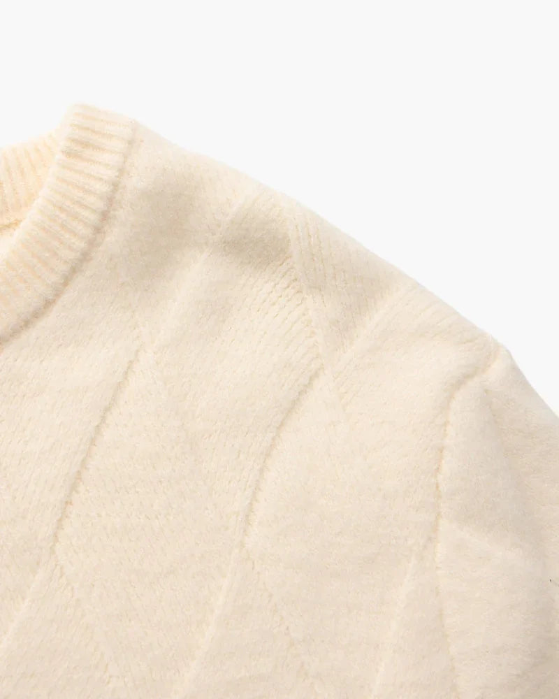 Diamond Knit Crewneck Sweater
