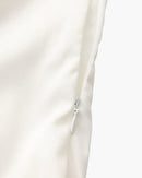 Pearl Button Ruffle Midi Dress