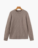 Diamond Knit Crewneck Sweater