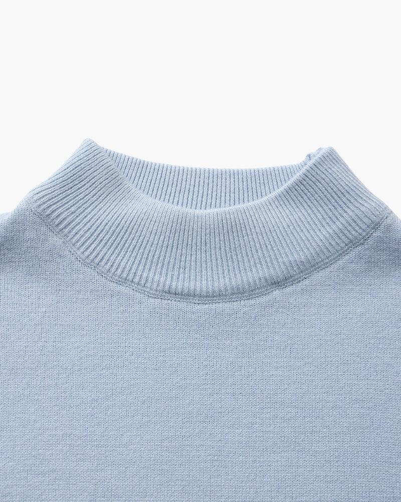 Essential Ribbed Mock Neck Sweater