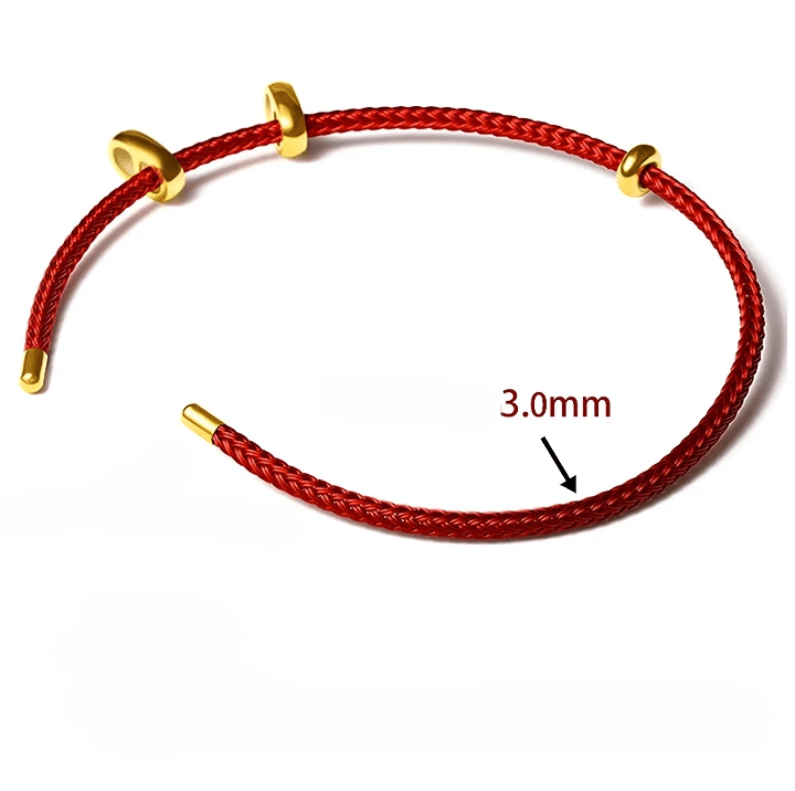 Bracelet corde avec fermoir plaqué or - CLOTHO STORE