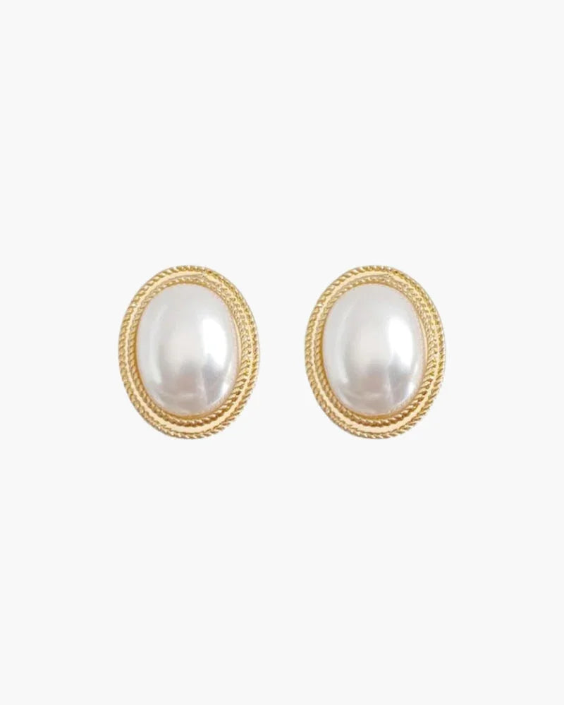 Radiance Oval Pearl Studs