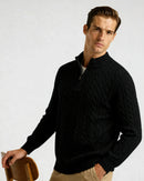 100% Cashmere Woven Half Zip