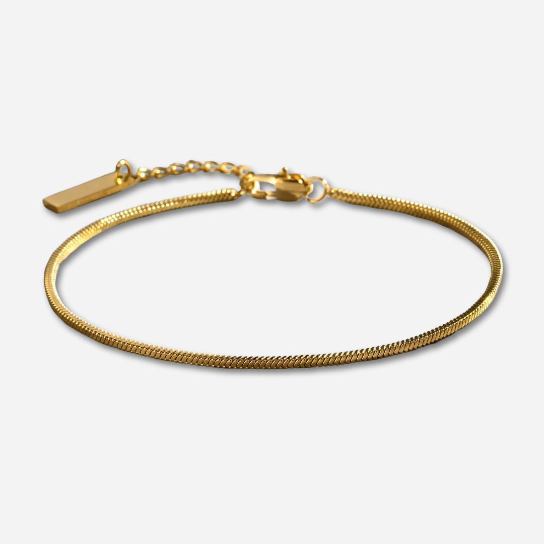 Gold Plated Snake Style Bracelet - Unisex