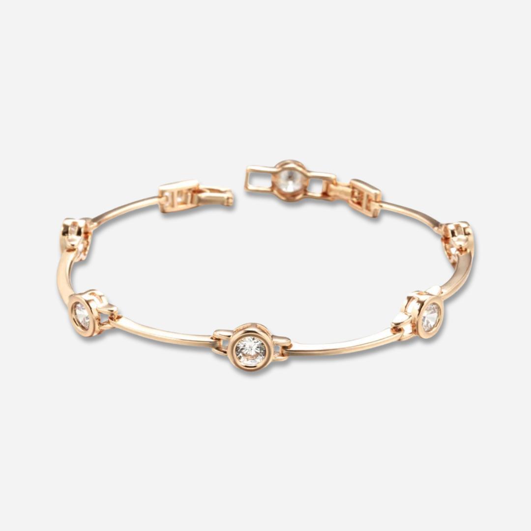 Luxury Bracelet Natural Zircon 585 Rose Gold