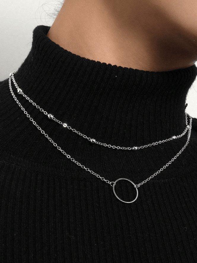 Casual Style Silver Necklace