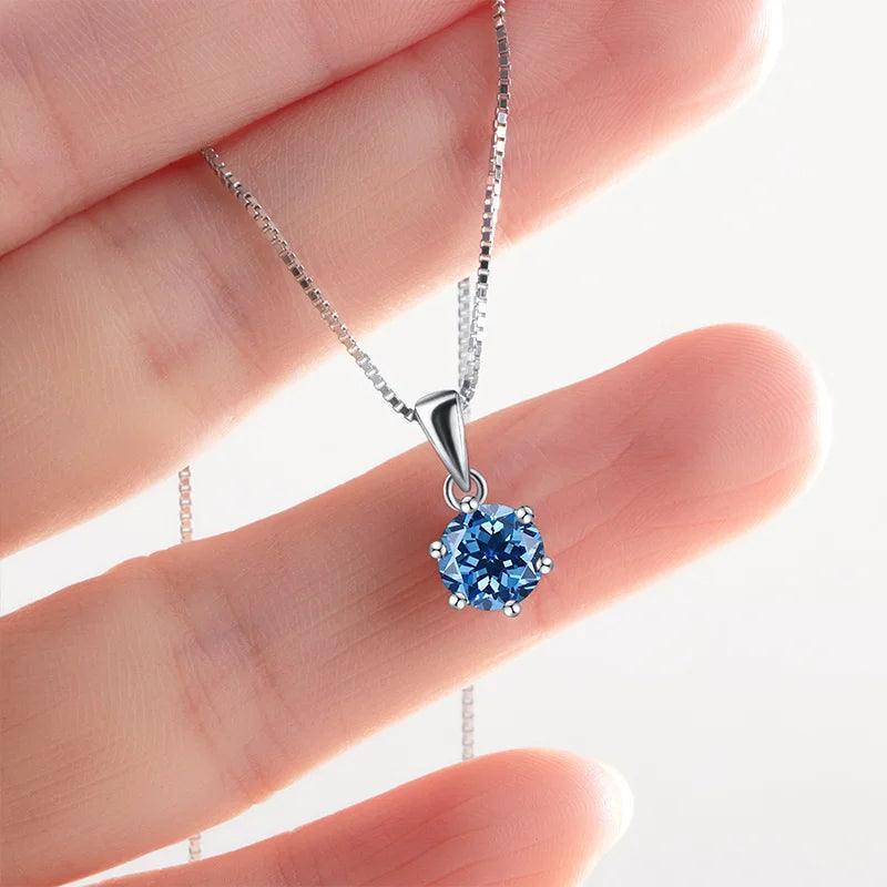 1 Carat Moissanite Necklace - 925 Silver