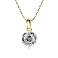 Collier Moissanite 1 Carat - Doré - CLOTHO STORE