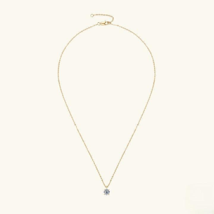 Collier Moissanite 1 Carat - Doré - CLOTHO STORE