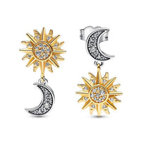 Boucle d'oreille prospérité soleil et lune - CLOTHO STORE