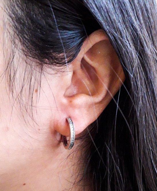Boucles d'oreilles en argent avec zircone - CLOTHO STORE